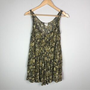 Free People Floral PrintRuffle Tank Tunic Flowy Dress Bobo